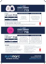 Preview for 3 page of Euromarc CRAFTSMAN 711 Series User Instructions