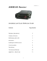 Euronav AI3000 Quick Reference Manual preview