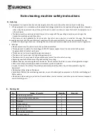 Preview for 4 page of Euronics Sole cleaning machine Operation Manual