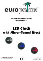 Предварительный просмотр 1 страницы Europalms LED Clock with Mirror-Tunnel Effect User Manual