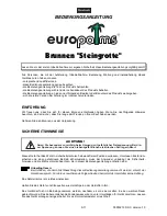 Предварительный просмотр 3 страницы Europalms Stone Grotto User Manual