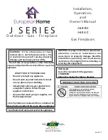 European Home J-60-LC Installation, Operation And Owner'S Manual preview