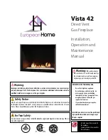 European Home Vista 42 Installation, Operation And Maintenance Manual preview