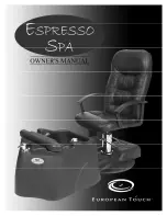 European Touch Espresso Spa Owner'S Manual предпросмотр