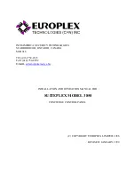 Europlex SUITEPLEX 3850 Installation And Operation Manual предпросмотр