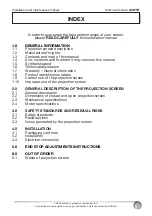 Preview for 3 page of Euroscreen Giotto Home Cinema Installation And Maintenance Manual