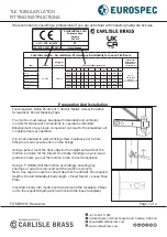 Eurospec BTL1 Fitting Instructions preview