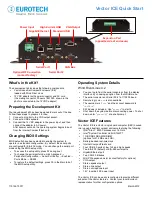 Предварительный просмотр 1 страницы Eurotech Vector ICE Quick Start