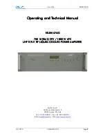 Preview for 1 page of EuroTel ETL0W474G Operating And Technical Manual