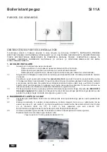 Preview for 36 page of Euroterm SI 11 A Installation, Use And Maintenance Instructions