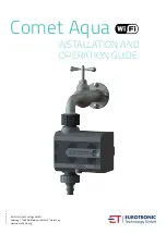 Eurotronic Comet Aqua Installation And Operation Manual предпросмотр