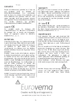 Предварительный просмотр 16 страницы Eurovema Euroflex Basic 141-44 Manual