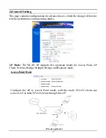 Preview for 19 page of Eusso 108Mbps Super-GTM
Wireless LAN
Access Point User Manual