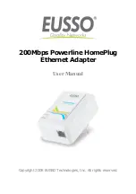 Предварительный просмотр 1 страницы Eusso 200Mbps Powerline HomePlug User Manual