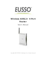 Eusso Wireless ADSL2+ 4-Port Router User Manual preview