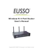 Preview for 1 page of Eusso Wireless-N 4-Port Router User Manual