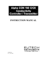 Preview for 1 page of EUTECH INSTRUMENTS ALPHA CON 100 - REV 1.1 Instruction Manual