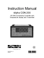 EUTECH INSTRUMENTS ALPHA CON 200 CONDUCTIVITY CONTROLLERTRANSMITTER Instruction Manual preview