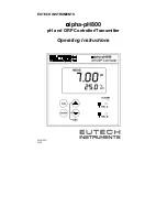 EUTECH INSTRUMENTS ALPHA PH 800 PHORP CONTROLLERTRANSMITTER Operating Instructions Manual предпросмотр