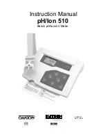 EUTECH INSTRUMENTS CyberScan Ion 510 Instruction Manual предпросмотр