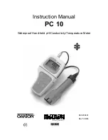 EUTECH INSTRUMENTS CYBERSCAN PC 10 COMBINATION PHCONDUCTIVITY METER Instruction Manual предпросмотр