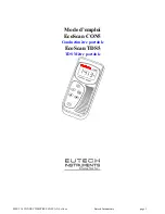 EUTECH INSTRUMENTS ECOSCAN CON TDS 5 CONDUCTIVITY PORTABLE METER (French) Mode D'Emploi предпросмотр