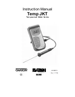 EUTECH INSTRUMENTS ECOSCAN TEMP JKT TEMPERATURE METER Instruction Manual предпросмотр