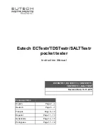 EUTECH INSTRUMENTS ECTest11 Instruction Manual предпросмотр