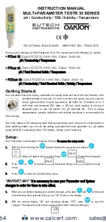 EUTECH INSTRUMENTS OAKTON 35 Series Instruction Manual preview