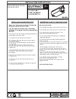 Preview for 1 page of EUTRAC 98-505 Series Installation Instructions