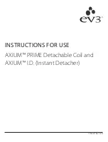 Preview for 1 page of ev3 AXIUM I.D. Instructions For Use Manual