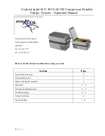 Preview for 1 page of EvaKool Indel B 31 Operation Manual