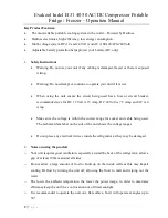 Preview for 2 page of EvaKool Indel B 31 Operation Manual