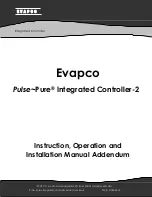 Предварительный просмотр 1 страницы EVAPCO PulsePure Integrated Controller-2 Instruction, Operation And Installation Manual Addendum