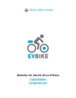 Preview for 1 page of EVBIKE EVBAT36V13A Installation Manual