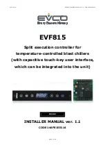 Preview for 1 page of Evco EVF815 Installer Manual