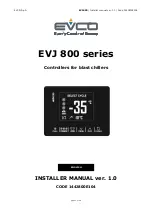 Предварительный просмотр 1 страницы Evco EVJ 800 series Installer Manual