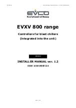 Предварительный просмотр 1 страницы Evco EVXV 800 Series Installer Manual