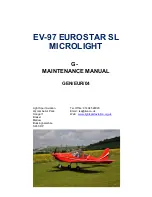 Предварительный просмотр 1 страницы Evector EV-97 EUROSTAR SL MICROLIGHT Maintenance Manual