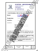 Preview for 2 page of EVEKTOR-AEROTECHNIK EV-97? EUROSTAR ?model 2000 version R Pilot Operating Handbook