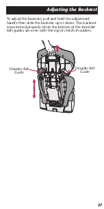 Предварительный просмотр 27 страницы Evenflo 31912230 Owner'S Manual