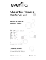 Preview for 1 page of Evenflo Chase No Harness Owner'S Manual