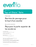 Evenflo Top-of-Stairs Gate Instructions Manual предпросмотр