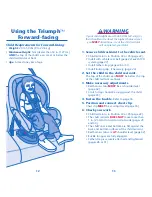 Preview for 8 page of Evenflo Triumph Advance Owner'S Manual