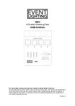 Event Lighting DIM4 User Manual preview