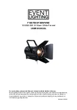 Preview for 1 page of Event Lighting F100WWMZ User Manual