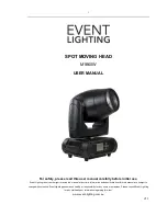 Event Lighting M1B60W User Manual предпросмотр