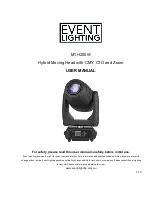 Предварительный просмотр 1 страницы Event Lighting M1H200W User Manual