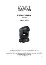 Предварительный просмотр 1 страницы Event Lighting M1S75W User Manual