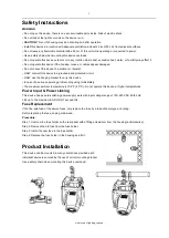 Предварительный просмотр 2 страницы Event Lighting M1S75W User Manual